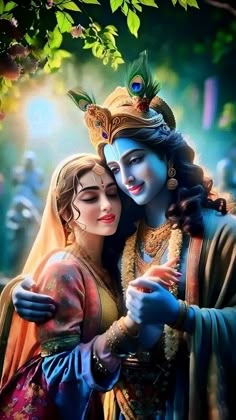 romantic radha krishna images