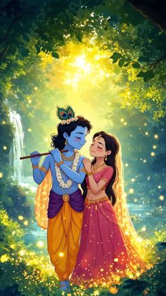 romantic radha krishna images