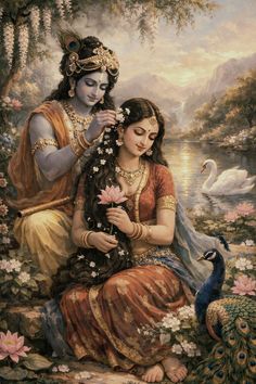 romantic radha krishna images