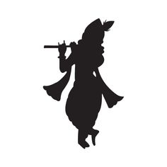 black radha krishna silhouette