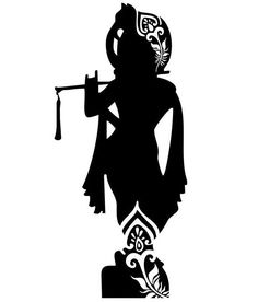 black radha krishna silhouette