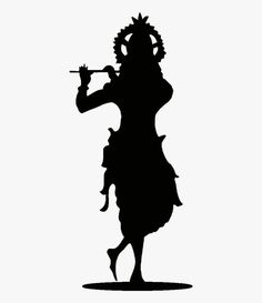 black radha krishna silhouette