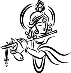 black radha krishna silhouette