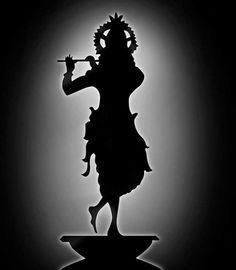 black radha krishna silhouette