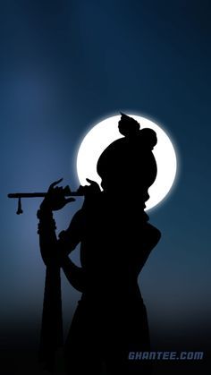 black radha krishna silhouette