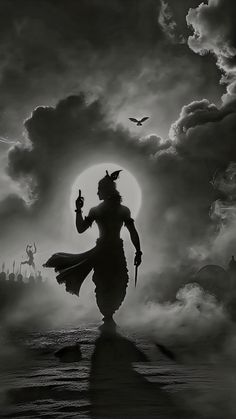 black radha krishna silhouette