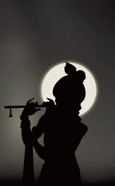 black radha krishna silhouette