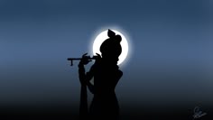 black radha krishna silhouette