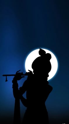 black radha krishna silhouette