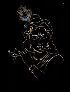 black radha krishna silhouette